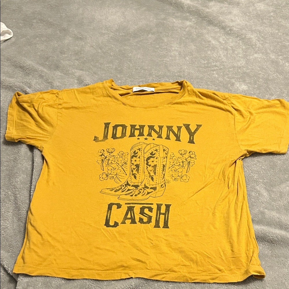Daydreamer Mustard Johnny Cash Short Sleeve Tee